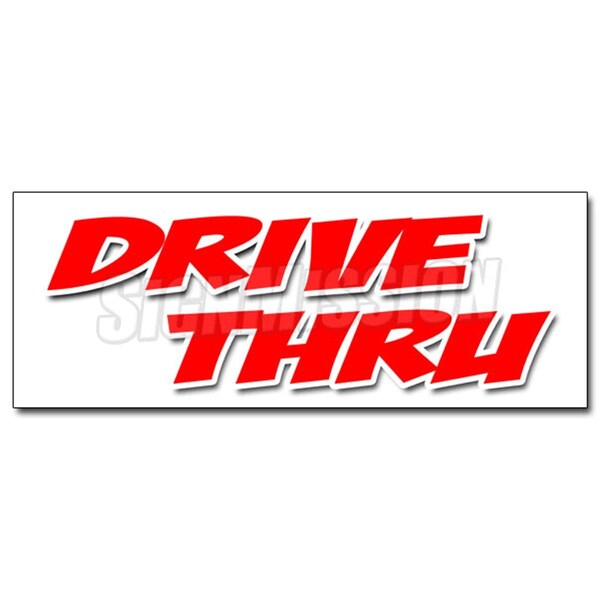 Amistad 24 in. Drive-Thru Decal Sticker - Restaurant Bank Beer Food Ice Cream Burgers AM3942414 - main